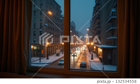 night view of cafe 132534558