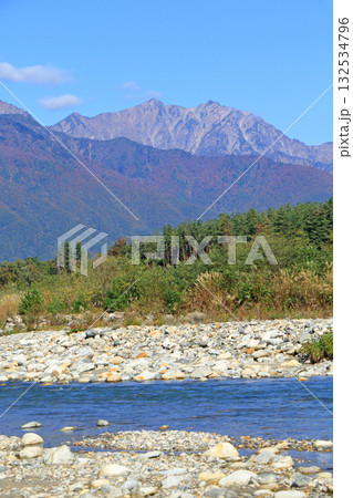 信濃大町山岳展望 秋の北アルプス後立山連峰 信濃大町山岳展望 秋の北アルプス後立山連峰 132534796