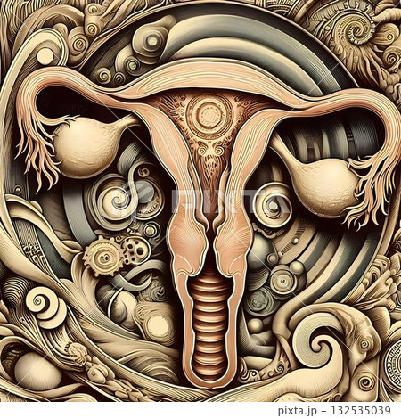 representation of the female uterus 132535039