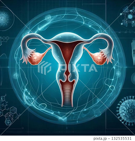 representation of the female uterus 132535531