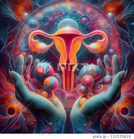 representation of the female uterus 132535619