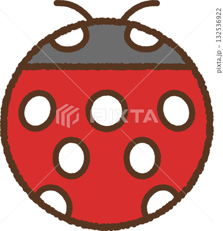 手書き風のシンプルアイコンイラスト てんとう虫 手書き風のシンプルアイコンイラスト てんとう虫 132536922