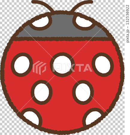Simple hand-drawn icon illustration: Ladybug 132536922