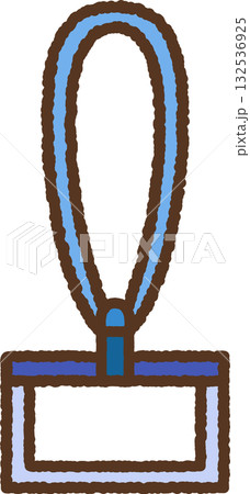 手書き風のシンプルアイコンイラスト　ネームプレート 132536925