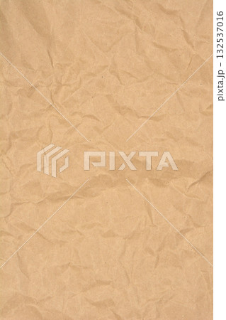 Crumpled Brown Paper Texture 132537016