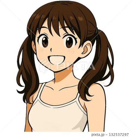 ツインテールの女の子 ツインテールの女の子 132537297