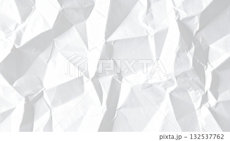 《AI画像》シワのある白い紙のテクスチャー 132537762