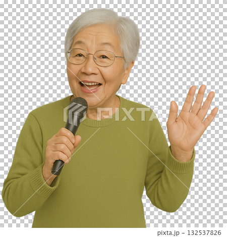 奶奶正在享受卡拉OK 奶奶正在享受卡拉OK 132537826