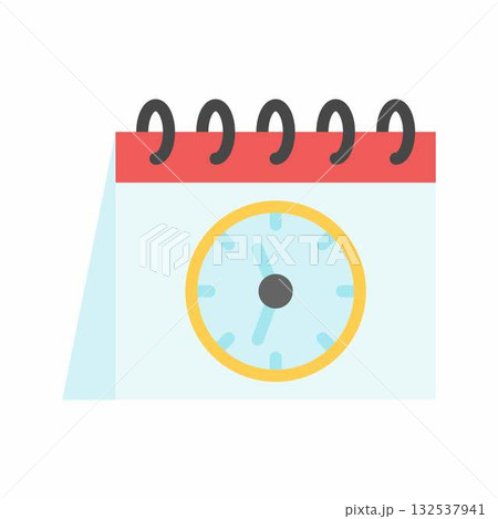 Visual Schedule icon vector image. Suitable for mobile apps, web apps and print media. 132537941