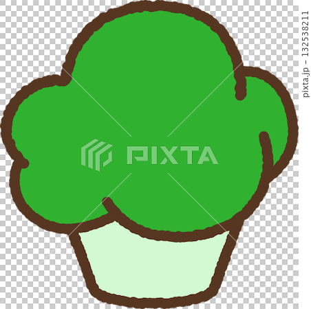 Hand-drawn simple icon illustration: Broccoli Hand-drawn simple icon illustration: Broccoli 132538211