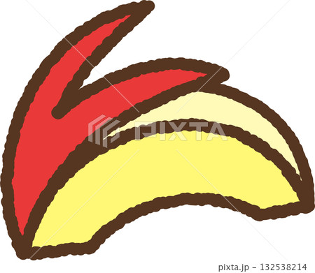 手書き風のシンプルアイコンイラスト　りんごうさぎ 132538214