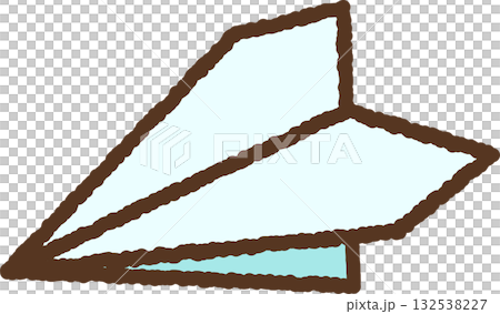 Hand-drawn simple icon illustration: Paper airplane 132538227