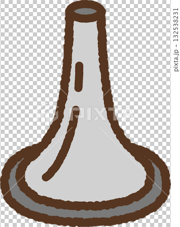 Simple hand-drawn icon illustration of an otoscope Simple hand-drawn icon illustration of an otoscope 132538231