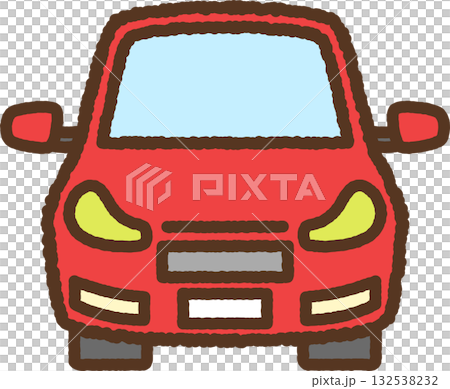手繪的簡單汽車圖示插圖 132538232