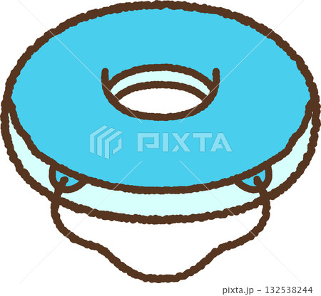 手書き風のシンプルアイコンイラスト 浮き輪 手書き風のシンプルアイコンイラスト 浮き輪 132538244