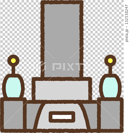 簡單的手繪圖示插圖：墳墓 132538247