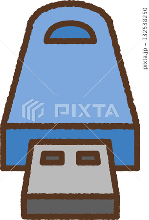 手書き風のシンプルアイコンイラスト　USB 132538250