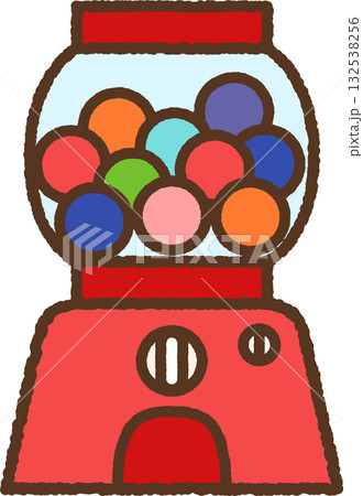 手書き風のシンプルアイコンイラスト　ガチャガチャ 132538256