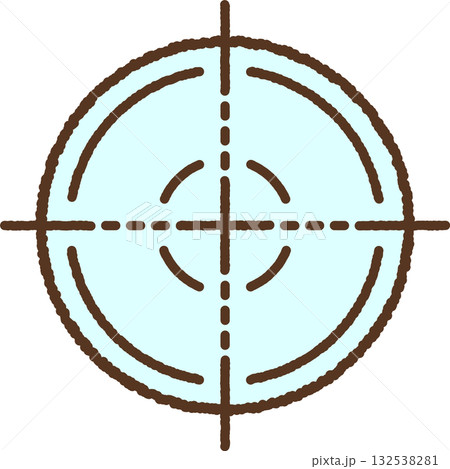 手書き風のシンプルアイコンイラスト　レティクル 132538281