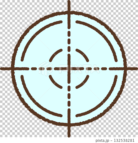 手書き風のシンプルアイコンイラスト　レティクル 132538281