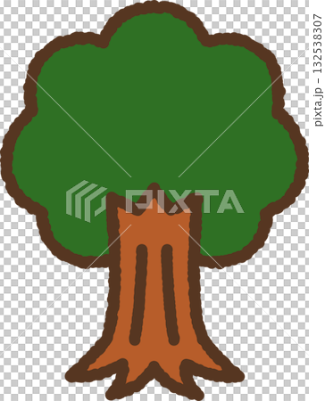 手繪簡約圖示插圖：樹 132538307