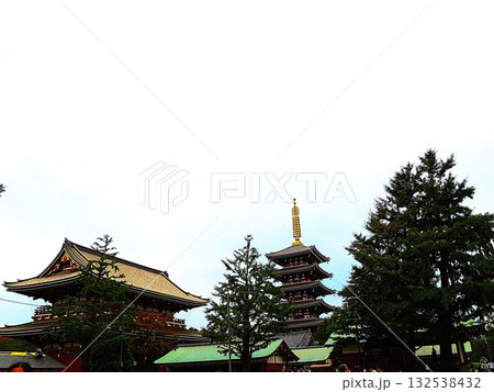 【東京・浅草寺】宝蔵門と五重塔 【東京・浅草寺】宝蔵門と五重塔 132538432