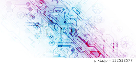 Technology abstract background. Hand drawn vector. Technology abstract background. Hand drawn vector. 132538577