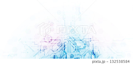 Technology abstract background. Hand drawn vector. Technology abstract background. Hand drawn vector. 132538584