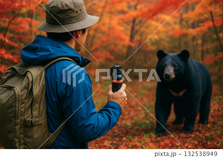 熊　遭遇　熊よけスプレー 132538949