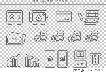 行政・重要書類アイコンセット 行政・重要書類アイコンセット 132539094
