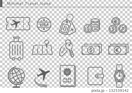 Travel and overseas icon set 132539142