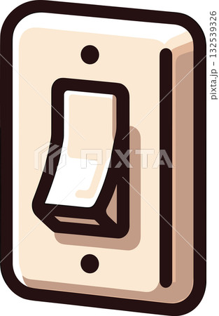 壁にある白いボタンのイラスト 132539326