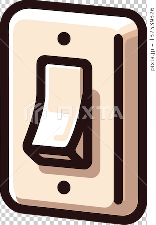 壁にある白いボタンのイラスト 132539326