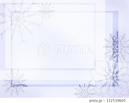 雪の結晶　背景素材 132539605