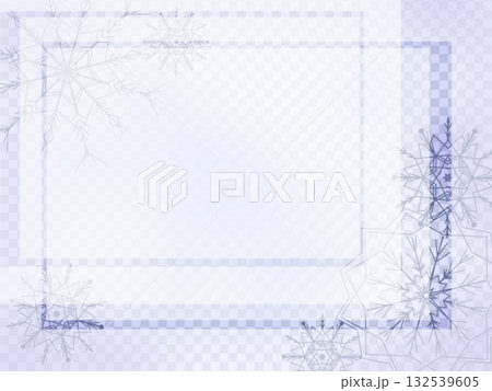 雪の結晶　背景素材 132539605