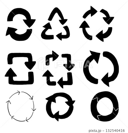 シンプルな矢印アイコンセット 132540416