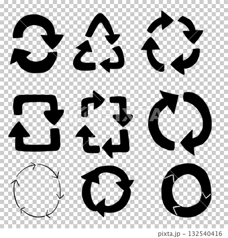 シンプルな矢印アイコンセット 132540416