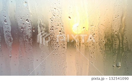 《AI画像》結露した窓ガラス 《AI画像》結露した窓ガラス 132541090