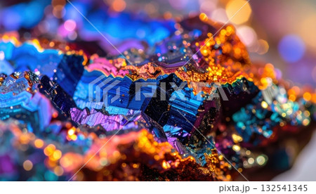 《AI画像》カラフルな鉱石イメージ 132541345