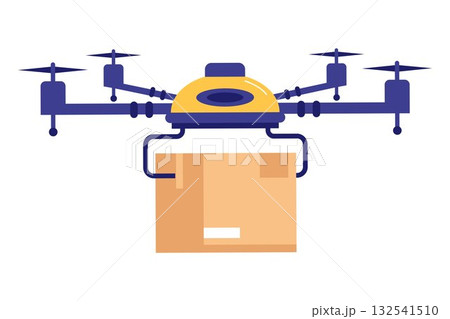 Illustration of Drone Delivery Service 132541510