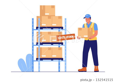 Illustration of Safety Stock Level Maintenance Concept Illustration of Safety Stock Level Maintenance Concept 132541515