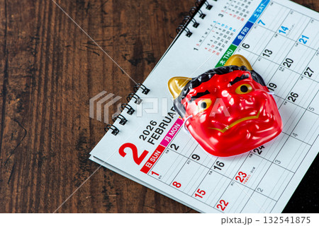 カレンダー　節分 132541875