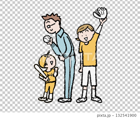 兒童棒球加油插圖 132541900