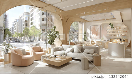 オフィスのラウンジスペース 132542044