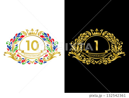 ロイヤルゴールドと宝石装飾の1周年記念、10周年記念 、企業イベント・誕生日 ロイヤルゴールドと宝石装飾の1周年記念、10周年記念 、企業イベント・誕生日 132542361