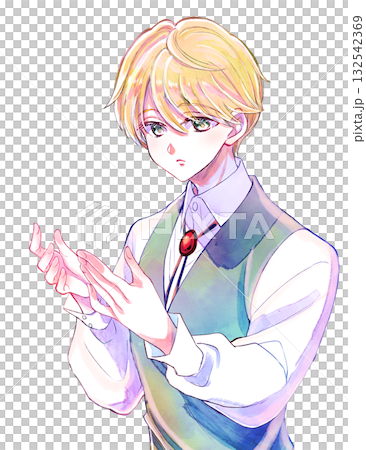 An aristocratic boy with his arms outstretched An aristocratic boy with his arms outstretched 132542369