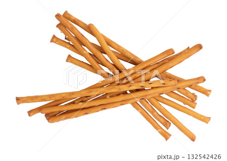 cracker pretzel sticks isolated 132542426