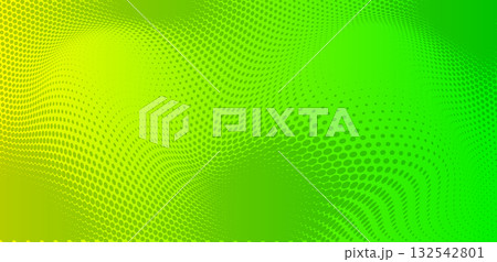 Colorful abstract pattern with dots and waves in green. Vector illustration 132542801