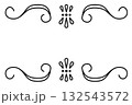 ヴィンテージスタイルの飾り枠イラスト 132543572