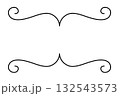 シンプルな装飾フレーム　優雅な曲線ラインデザイン 132543573